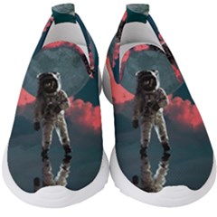 Astronaut Moon Space Nasa Planet Kids  Slip On Sneakers by Loisa77