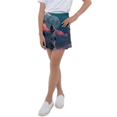 Astronaut Moon Space Nasa Planet Kids  Tennis Skirt by Loisa77