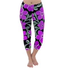 Flowers Nature Bloom Flora Bouquet Capri Winter Leggings  by Loisa77