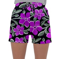 Flowers Nature Bloom Flora Bouquet Sleepwear Shorts by Loisa77