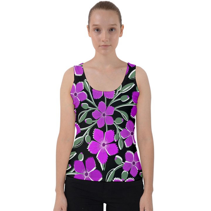 Flowers Nature Bloom Flora Bouquet Velvet Tank Top