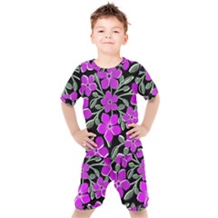 Flowers Nature Bloom Flora Bouquet Kids  T-shirt And Shorts Set by Loisa77