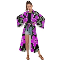 Flowers Nature Bloom Flora Bouquet Maxi Kimono by Loisa77