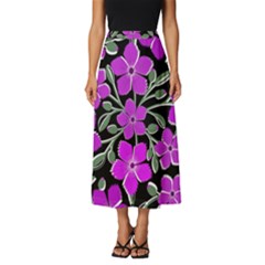 Flowers Nature Bloom Flora Bouquet Classic Midi Chiffon Skirt by Loisa77