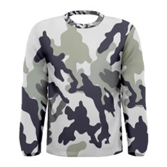 Camo Army Black White Men s Long Sleeve T-shirt