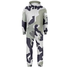 Camo Army Black White Hooded Jumpsuit (men)