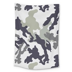 Camo Army Black White Large Tapestry