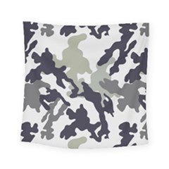 Camo Army Black White Square Tapestry (small)