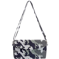 Camo Army Black White Removable Strap Clutch Bag by Loisa77