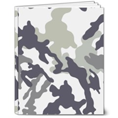 Camo Army Black White 8  X 10  Hardcover Notebook by Loisa77