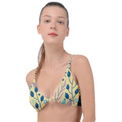 Plants Art Motif Flowers Knot Up Bikini Top by Loisa77