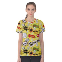 Cartoon Comics Pattern Women s Cotton T-shirt