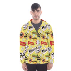 Cartoon Comics Pattern Men s Hooded Windbreaker by Loisa77