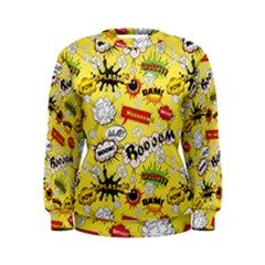 Cartoon Comics Pattern Women s Sweatshirt