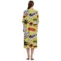 Cartoon Comics Pattern Women s Cotton 3/4 Sleeve Nightgown View4