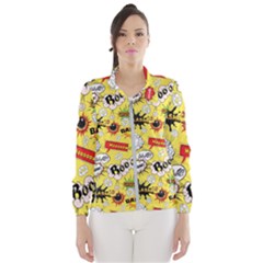 Cartoon Comics Pattern Women s Windbreaker by Loisa77