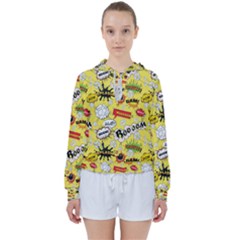 Cartoon Comics Pattern Women s Tie Up Sweat