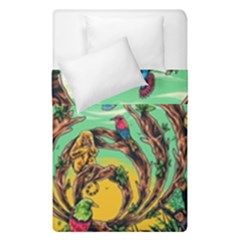 Monkey Tiger Bird Parrot Forest Jungle Style Duvet Cover Double Side (single Size) by Grandong