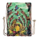 Monkey Tiger Bird Parrot Forest Jungle Style Drawstring Bag (Large) View1