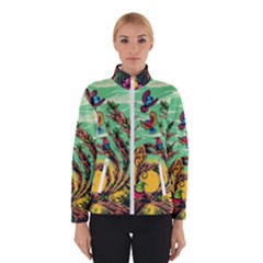 Monkey Tiger Bird Parrot Forest Jungle Style Women s Bomber Jacket by Grandong