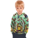 Monkey Tiger Bird Parrot Forest Jungle Style Kids  Overhead Hoodie View1