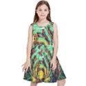 Monkey Tiger Bird Parrot Forest Jungle Style Kids  Skater Dress View1