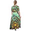 Monkey Tiger Bird Parrot Forest Jungle Style Waist Tie Boho Maxi Dress View2