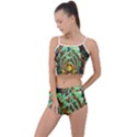 Monkey Tiger Bird Parrot Forest Jungle Style Summer Cropped Co-Ord Set View1