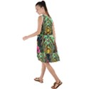 Monkey Tiger Bird Parrot Forest Jungle Style Frill Swing Dress View2