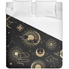 Asian Seamless Pattern With Clouds Moon Sun Stars Vector Collection Oriental Chinese Japanese Korean Duvet Cover (california King Size) by Grandong