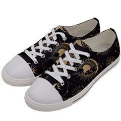 Asian Seamless Pattern With Clouds Moon Sun Stars Vector Collection Oriental Chinese Japanese Korean Men s Low Top Canvas Sneakers by Grandong