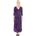 Feather Pattern Texture Form Quarter Sleeve Wrap Maxi Dress View1