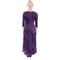 Feather Pattern Texture Form Quarter Sleeve Wrap Maxi Dress View2