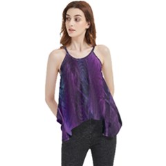 Feather Pattern Texture Form Flowy Camisole Tank Top by Grandong