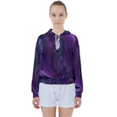 Feather Pattern Texture Form Women s Tie Up Sweat