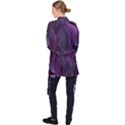 Feather Pattern Texture Form Long Sleeve Velvet Kimono  View2