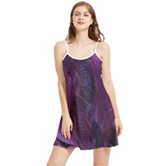 Feather Pattern Texture Form Summer Frill Dress by Grandong