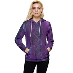 Feather Pattern Texture Form Women s Lightweight Drawstring Hoodie