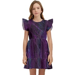 Feather Pattern Texture Form Kids  Winged Sleeve Dress by Grandong