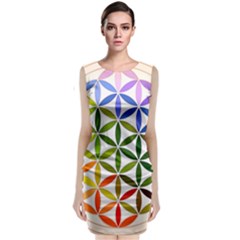 Mandala Rainbow Colorful Classic Sleeveless Midi Dress