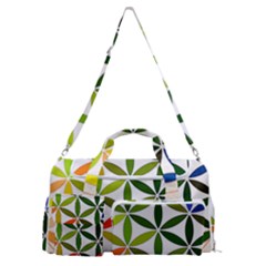 Mandala Rainbow Colorful Sports Gym Duffle Bag With Shoe Compartment by Grandong