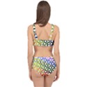 Mandala Rainbow Colorful Cage Up Bikini Set View2