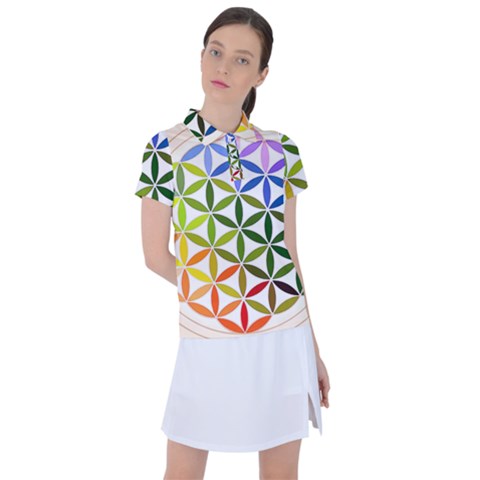 Mandala Rainbow Colorful Women s Polo T-shirt by Grandong