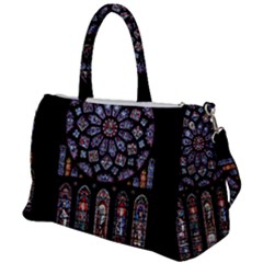 Chartres Cathedral Notre Dame De Paris Stained Glass Duffel Travel Bag by Grandong