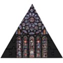 Chartres Cathedral Notre Dame De Paris Stained Glass Wooden Puzzle Triangle View1