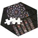 Chartres Cathedral Notre Dame De Paris Stained Glass Wooden Puzzle Hexagon View3