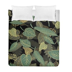 Autumn Fallen Leaves Dried Leaves Duvet Cover Double Side (full/ Double Size) by Grandong