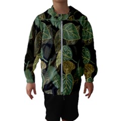 Autumn Fallen Leaves Dried Leaves Kids  Hooded Windbreaker