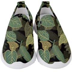 Autumn Fallen Leaves Dried Leaves Kids  Slip On Sneakers by Grandong