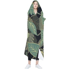 Autumn Fallen Leaves Dried Leaves Wearable Blanket